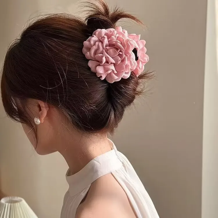 9CM High Quality Girl Rose Fashion Hair Accessories Women Big Flower Hair Claw Hairpin