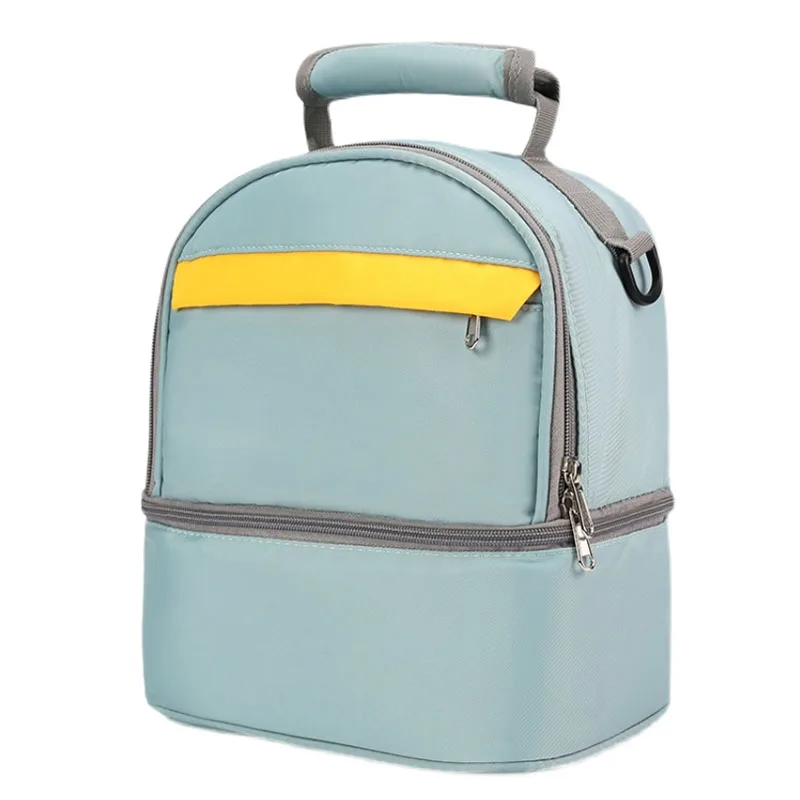 Padded cooler bag double decker insulated with shoulder strap breast milk cooler storage bags for breastfeeding working mom