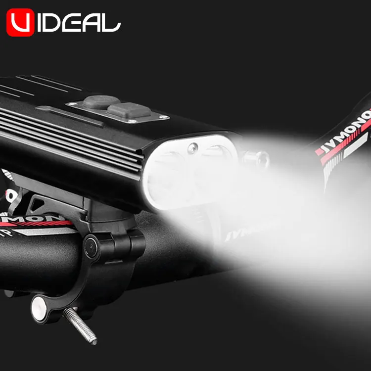 Super bright outdoor  bike light 1800LM 6800mah  light  led bicycle headlights