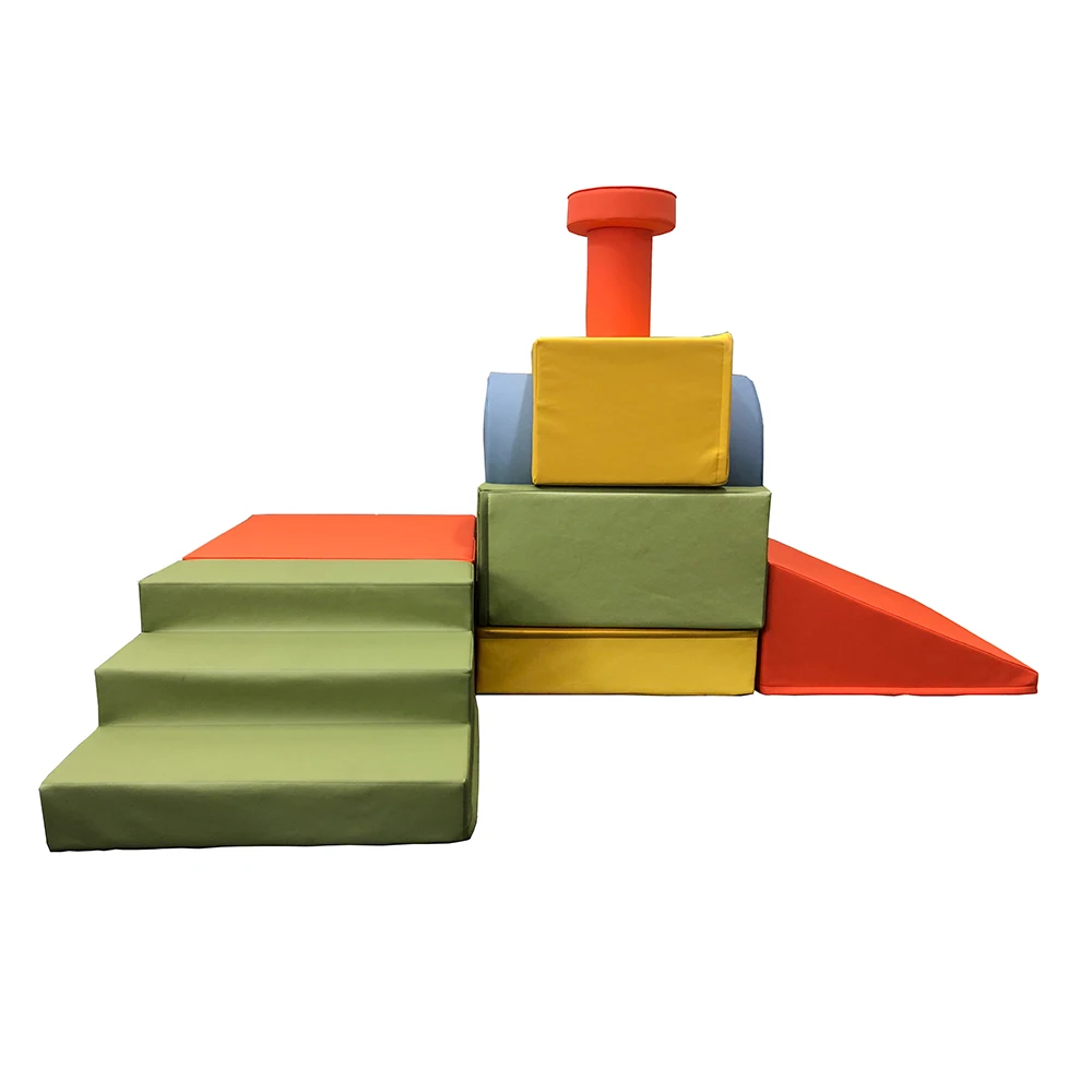 2021 Factory wholesale small train tunnel play set soft play climbing play equipment indoor for kids