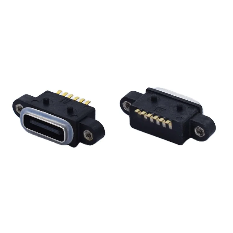 High sealing protection IPX8 rated 6Pin C-type Waterproof USB port Female connector