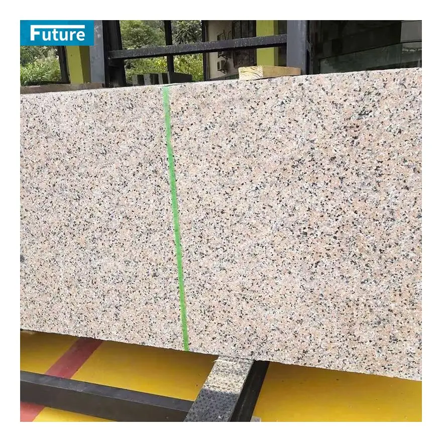 Polished Honed Flamed Bush Hammered Rosy Pink Granite Slab Tiles For Interior Exterior Decoration Bathroom Kitchen Countertop