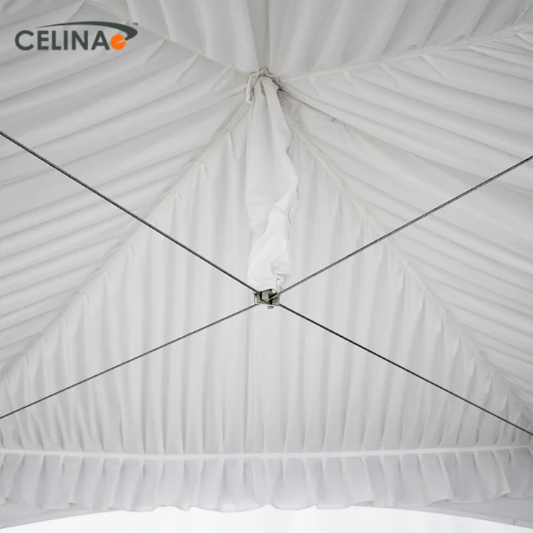 Celina 100% fire retardant polyester fabric winter tent liner for wedding party pinnacle tent