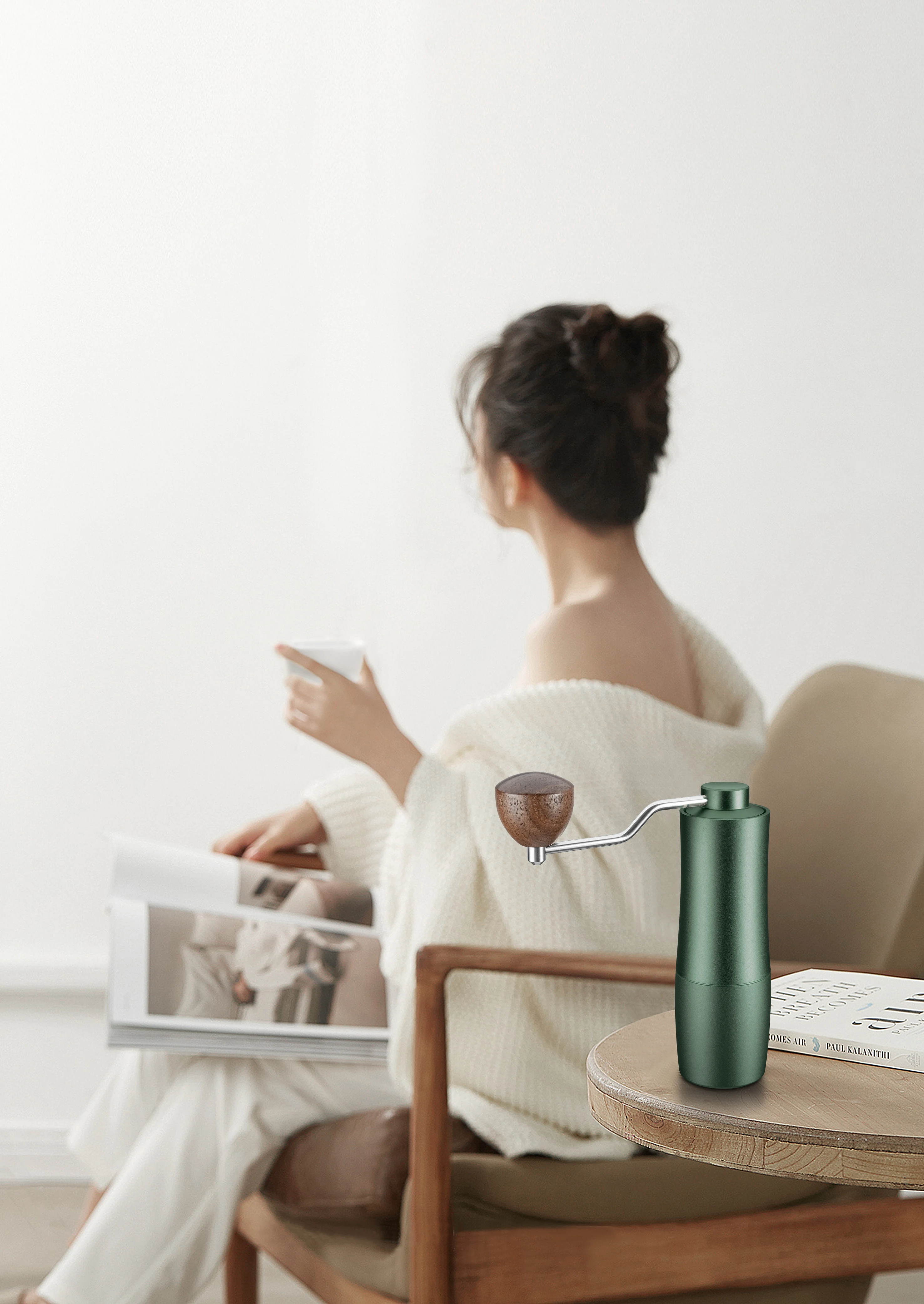 Hand Manual Coffee Grinder Household Black Gifts CLASSIC Kitchen Metal OEM Customized Steel Stainless Logo Style