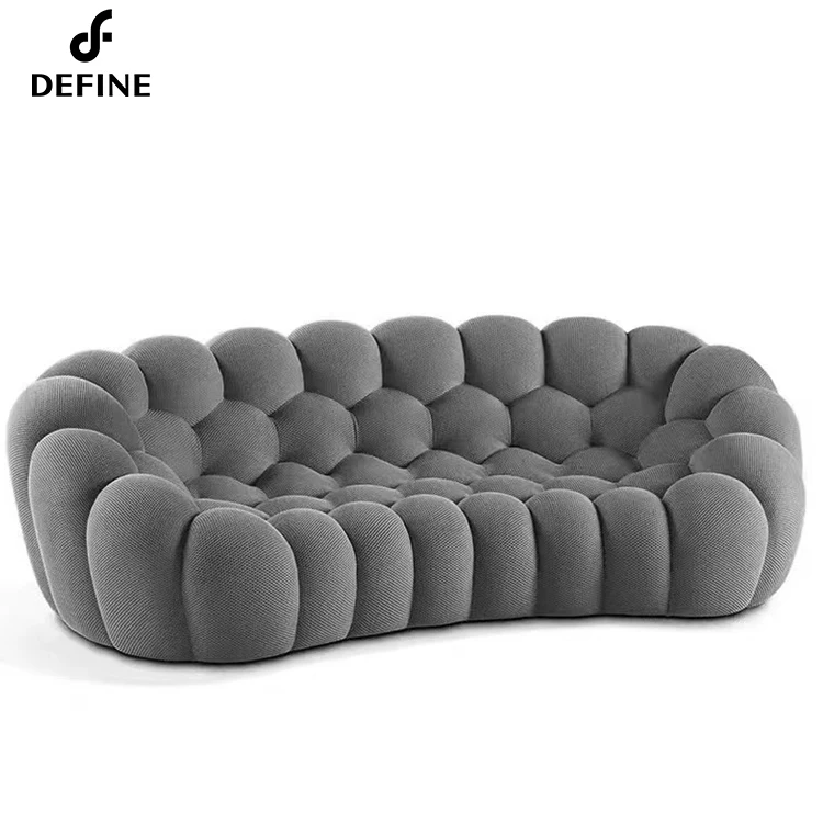 High quality comfortable fabric bright color bubble sofa for bedroom living room