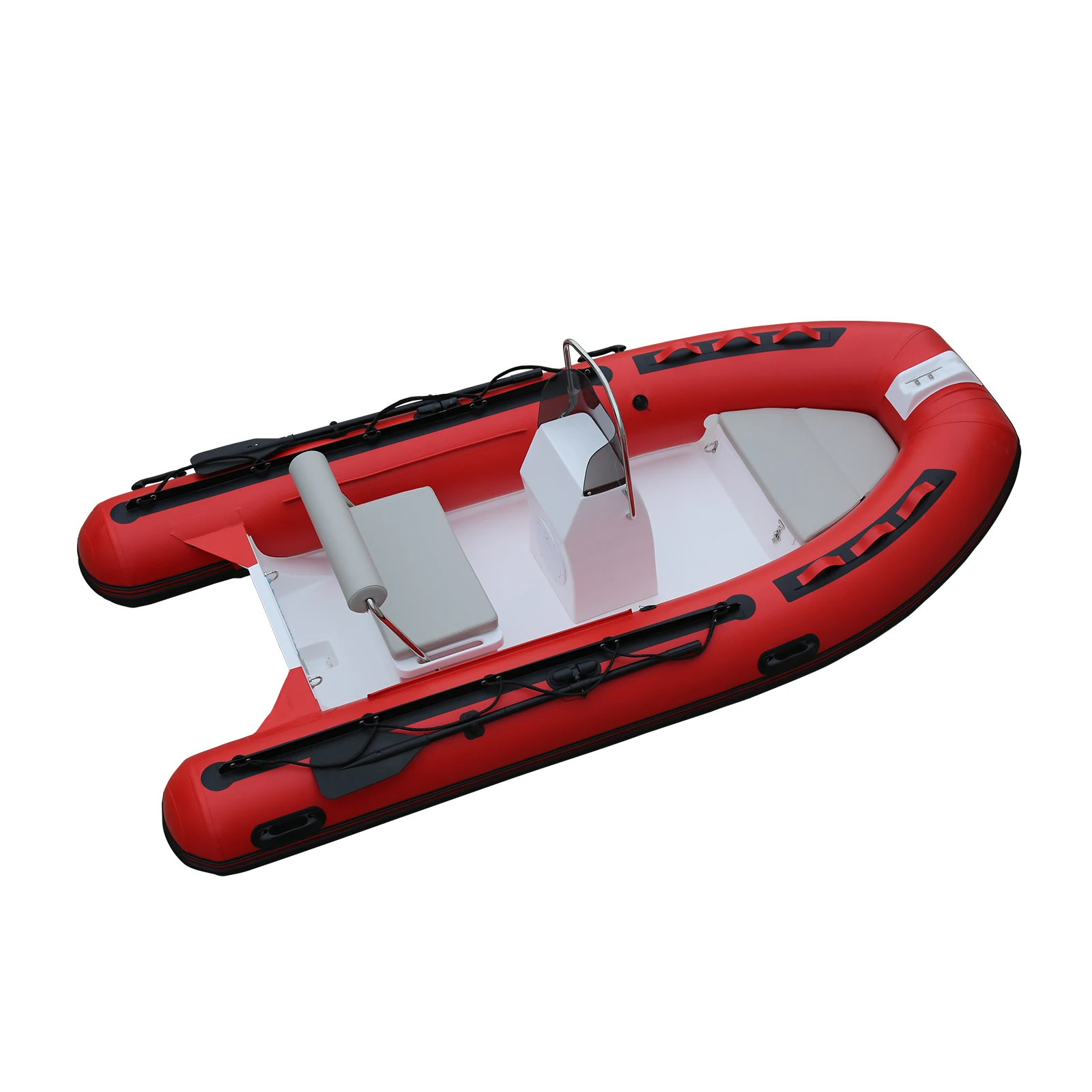 China Inflatable Rib Patrol Boat with Pedal Motor Barche Rigide Gonflable Ponton Rowing Boat Made in China