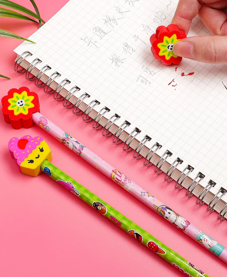 New 20 Packs Cute Cartoon Animal Heart Students School Pencils For Children