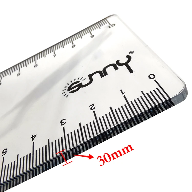 10cm  transparent clear plastic scale ruler
