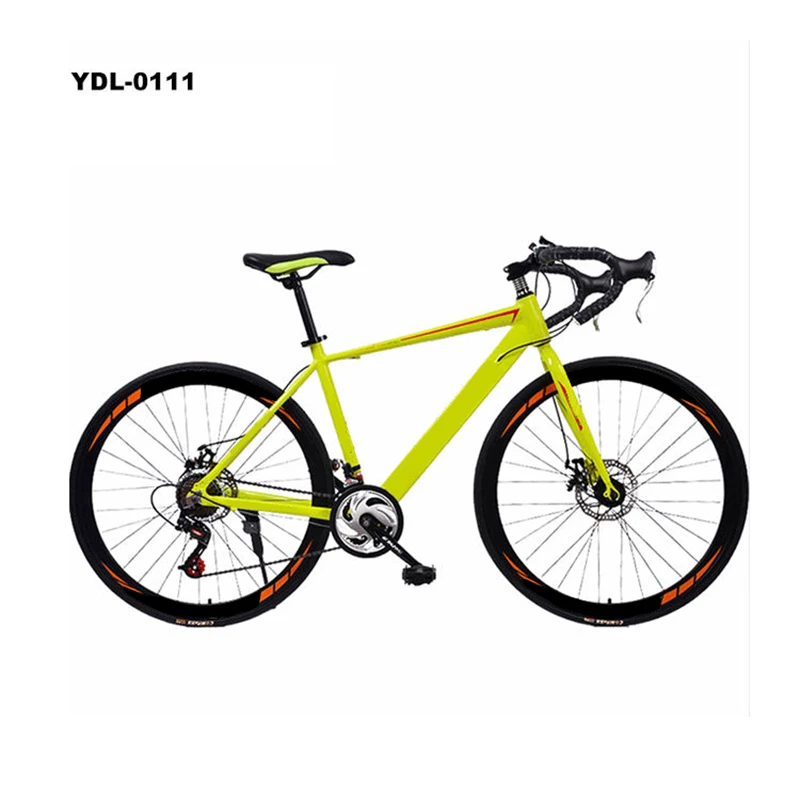 Factory Price 24 Speed Road Bike Aluminum Alloy Double Disc Brake Carbon steel horn handlebar Road Bicycle