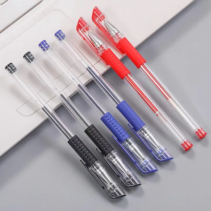European Standard Wholesale Gel Pen Black Water Pen Bullet Pen Needle Tube Special Examination Stationery Red Plastic Material