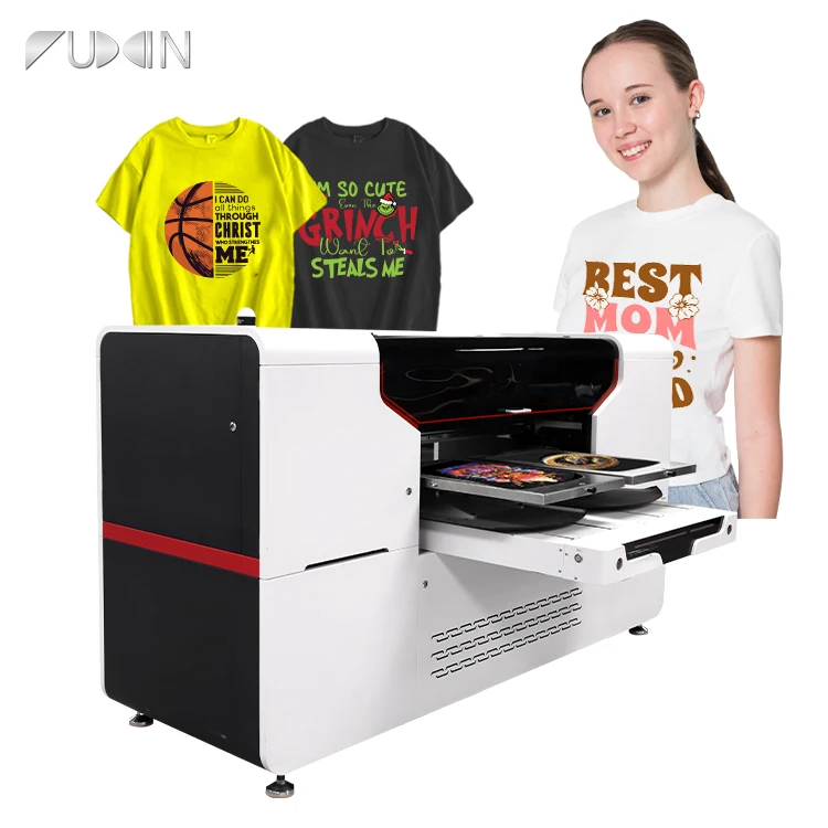 9 Colors DTG Textile Printing Machine Direct to Garment Inkjet with 4Pcs I3200 Heads and Dual-Station