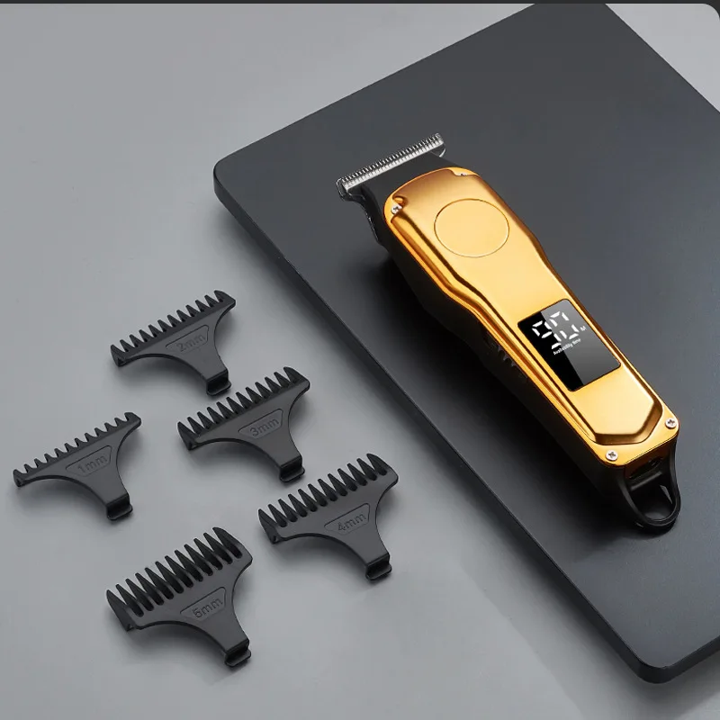 Wholesale Custom Engraving Hair Clipper For Men Professional Oil Head Mini Metal 0 Knife Head Adult Golden Hair Clipper Set
