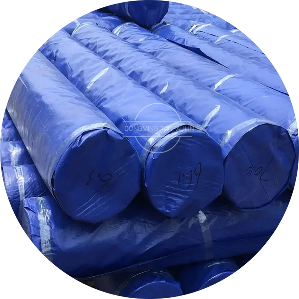 Heavy Tarpaulin Perforation Waterproof And Rainproof Blue Sliver Orange Rolls To Jakarta Indonesia