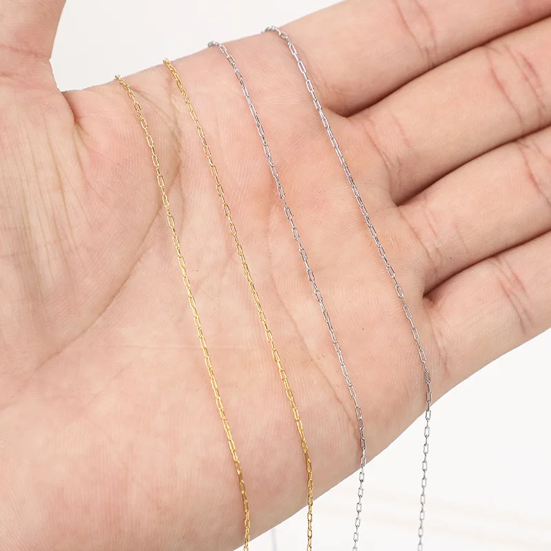 Gold Plated Stainless Steel 0.8 mm and 1 mm Thin beaded Bearizing Chains