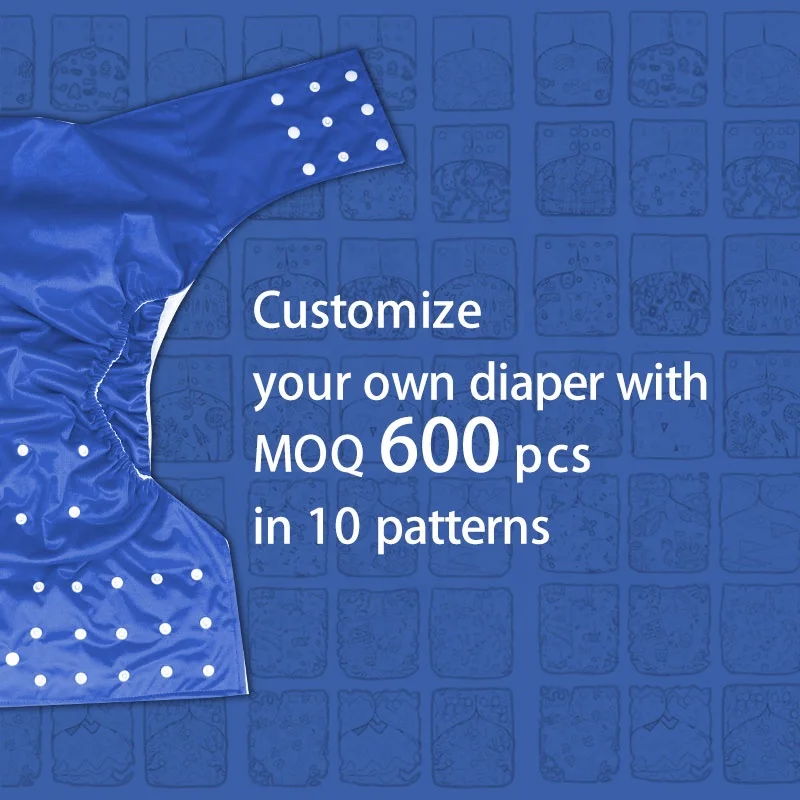 Adjustable Size PUL Waterproof Cloth Nappies Reusable Diapers Adult Diaper Super Size for 50~110kg