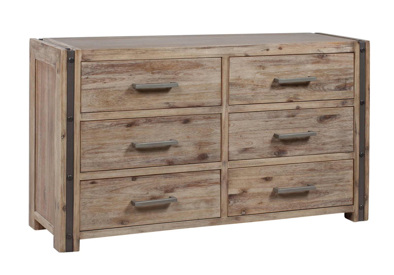 TITAN Dresser 6 Drawers Wooden Wardrobe Solid Wood Bed Room Furniture Set From Vietnamese Supplier