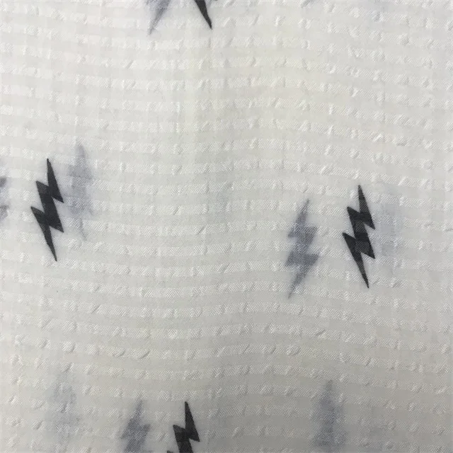 
Is Suitable for Clothes Printed Fabric Chiffon Wrinkle Jacquard Factory Direct Polyester Polyester Silver Silk Fabric Woven 