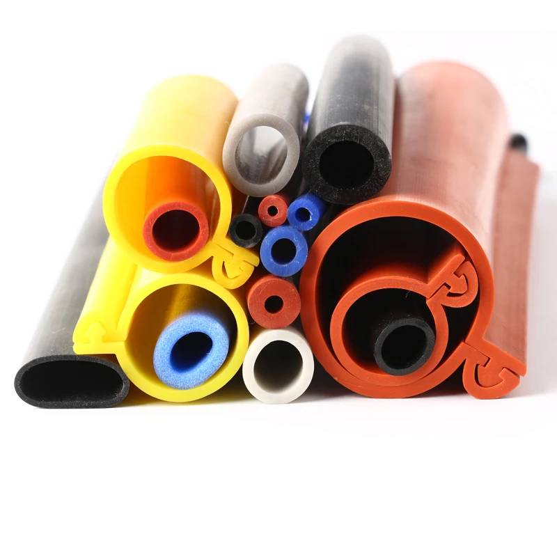 custom size vibration damp insulation round flexible silicone foam rubber tube hoses