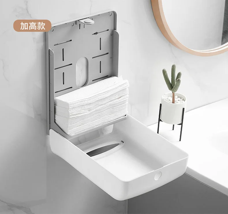 Wall mount plastic N / Z fold tissue paper dispenser