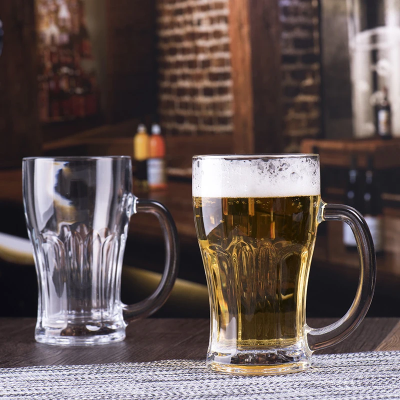 Low price stocked glass beer mug clear glass beer bottles 12 oz beer water glasses