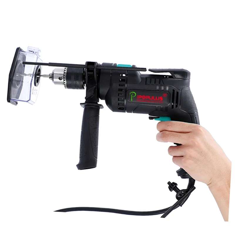 iPOPULUS 10mm 500W Portable Electric Drill Top quality 3000 rpm Electric Drill Electronic Tools with Dust collection hood