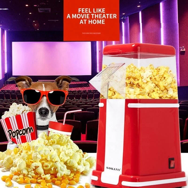 Portable Hot Air Popper Electric Maker Small Household Snack Puffed Food Popcorn Making Machine