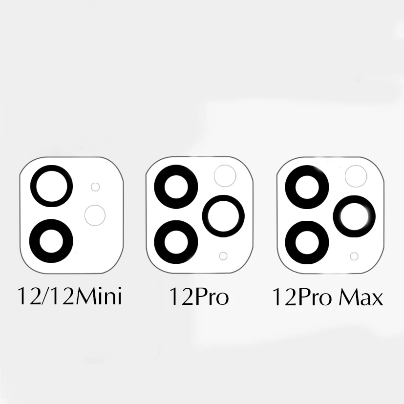Mobile phone Rear Camera Glass Lens Cover for iPhone 6 7 8 Plus X XR XS Max 11 12 13 Pro Max with Frame Holder