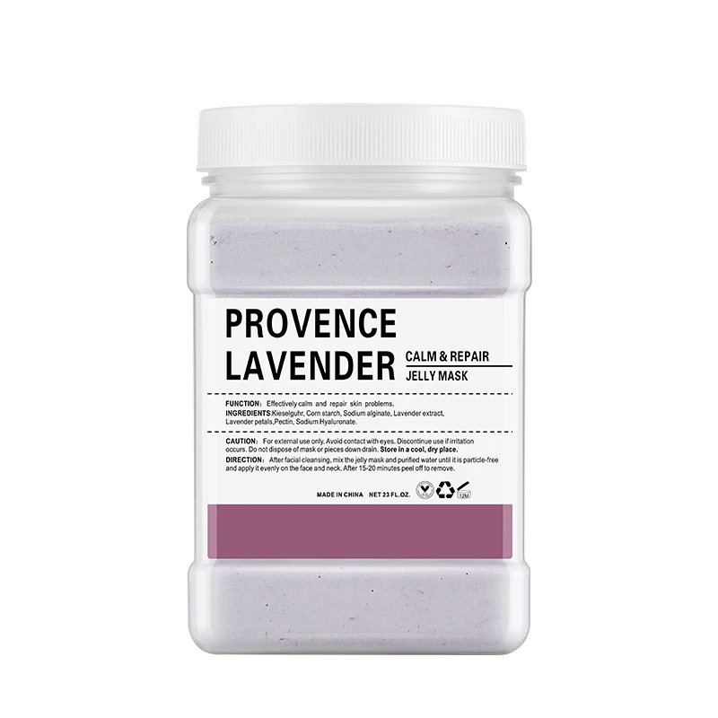 650g Lavender Jelly Mask Face Peel Off Moisturize Whitening MOOYAM 14 Flavors Jelly Clay Facial Clay Powder Jelly Mask