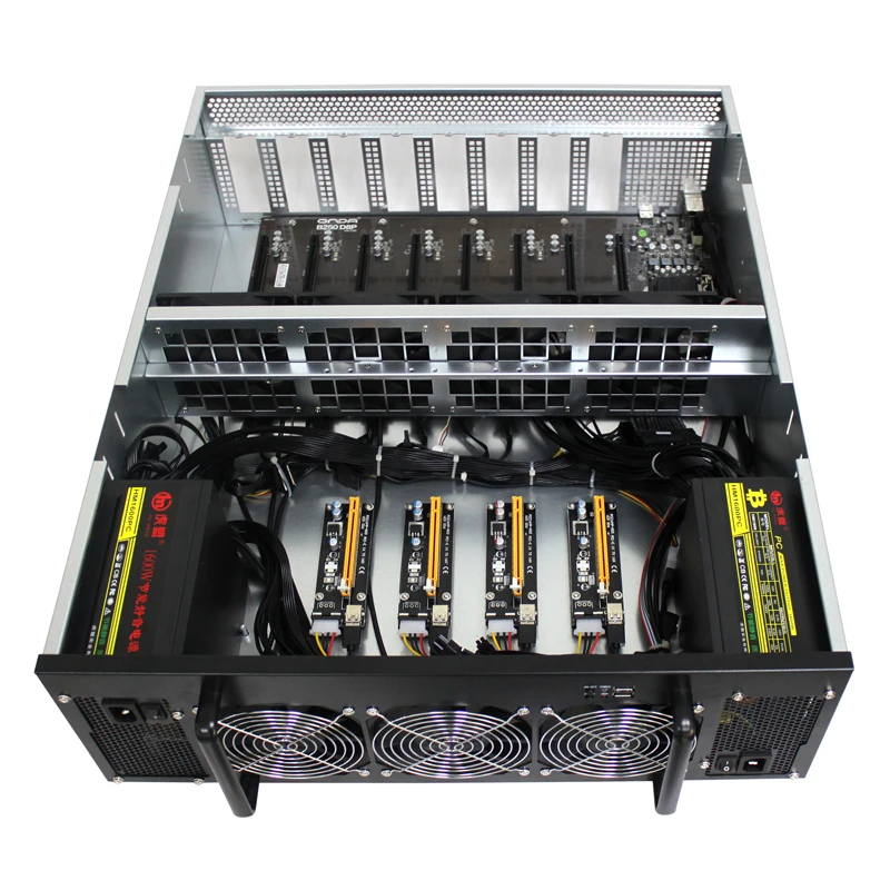 Процессор Шахтер 2018 горного шасси видеокарта поддержка 12GPU/13GPU bitcoin случае горная установка ONDA B250 D8P плата