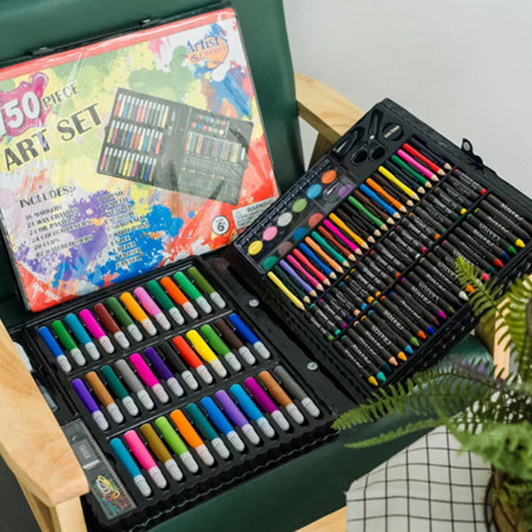School Children Art Drawing Set Watercolor Pen and Coloring Crayons Kids Crayons Art Set 68pcs 150pcs 42pcs kids colors set