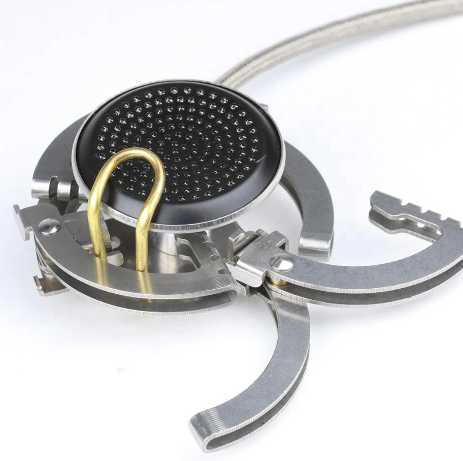 Alocs Hiking Backpacking Outdoor Portable Mini Butane Propane Camping Accessories Gas Stove Folding Gas Stove