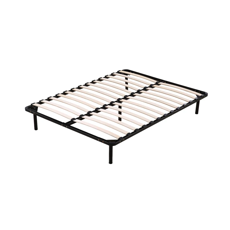 Factory Wholesales wood bed frame cama simple twin/full/queen/king iron metal bed frame used on gas lift ottoman storage bed