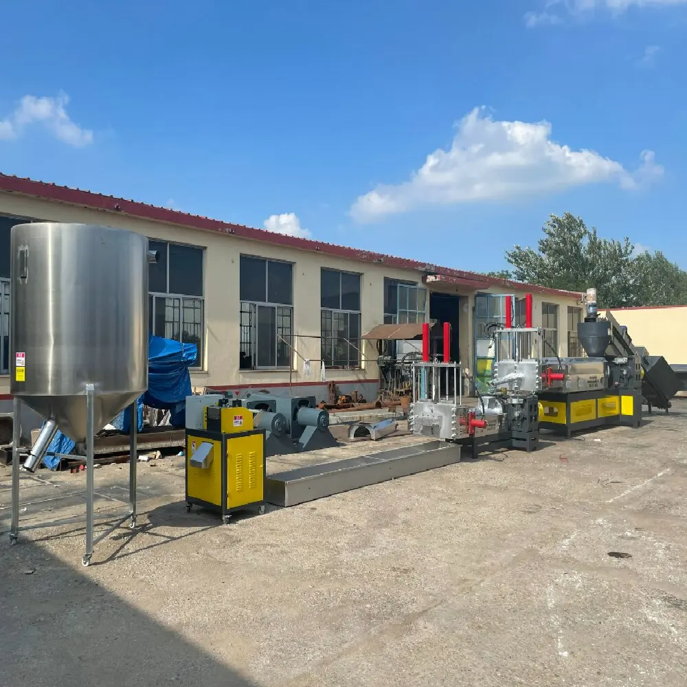 Automatic Pp pe waste plastic film granulating machine extruder pyrolysis machine waste plastic film washing line pelletizer