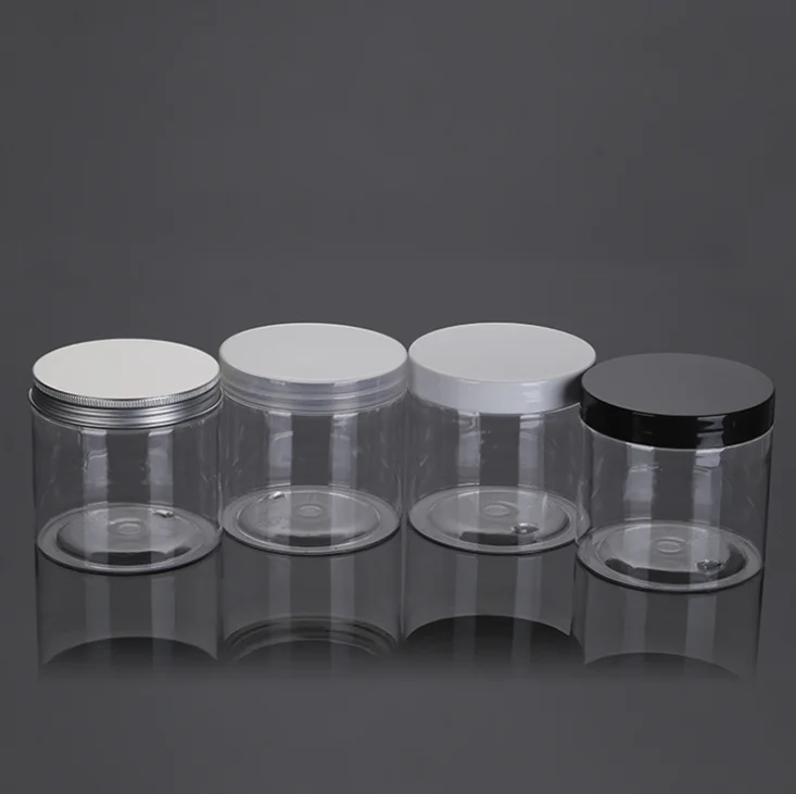 300ml 300 ml 500ml 4 oz 8 oz 10 oz 6 oz 16oz clear pet plastic spice jar with screw top lid