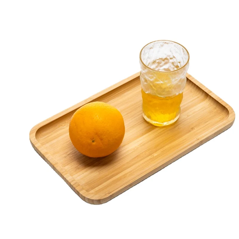 Extra large rectangle bamboo wooden cutlery Ottoman serving tray for food party kitchen plate
