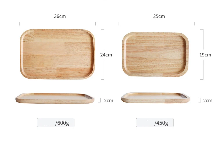 Simplicity High Quality Porcelain Wooden Pallet New Design Rectangle Tray for Packaging Plates and Dishes Wholesale
