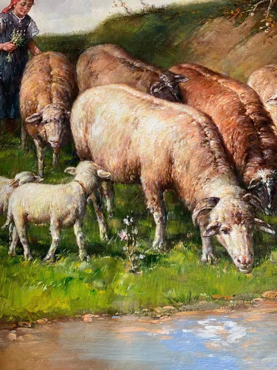 dedicated to animal painting for 15 years bright colors strong picture quality customizable Sheep picture