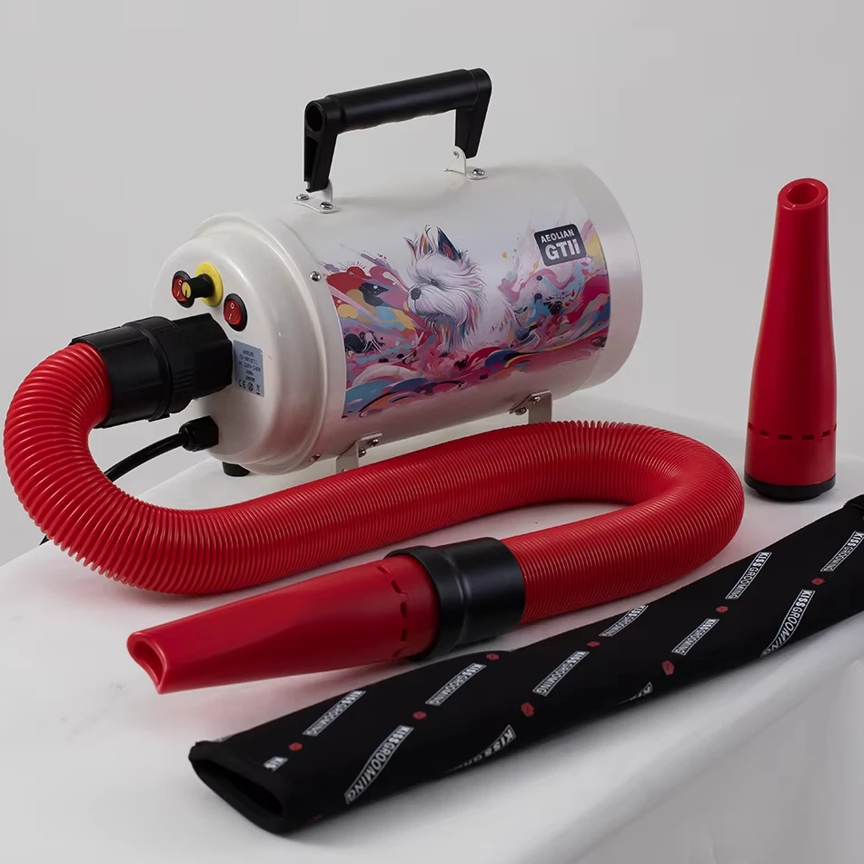 Durable AMETEK Motor Pet Dryer Adjustable Speed Dog Hair Dryer with Iron and Plastic Material for Cat Grooming