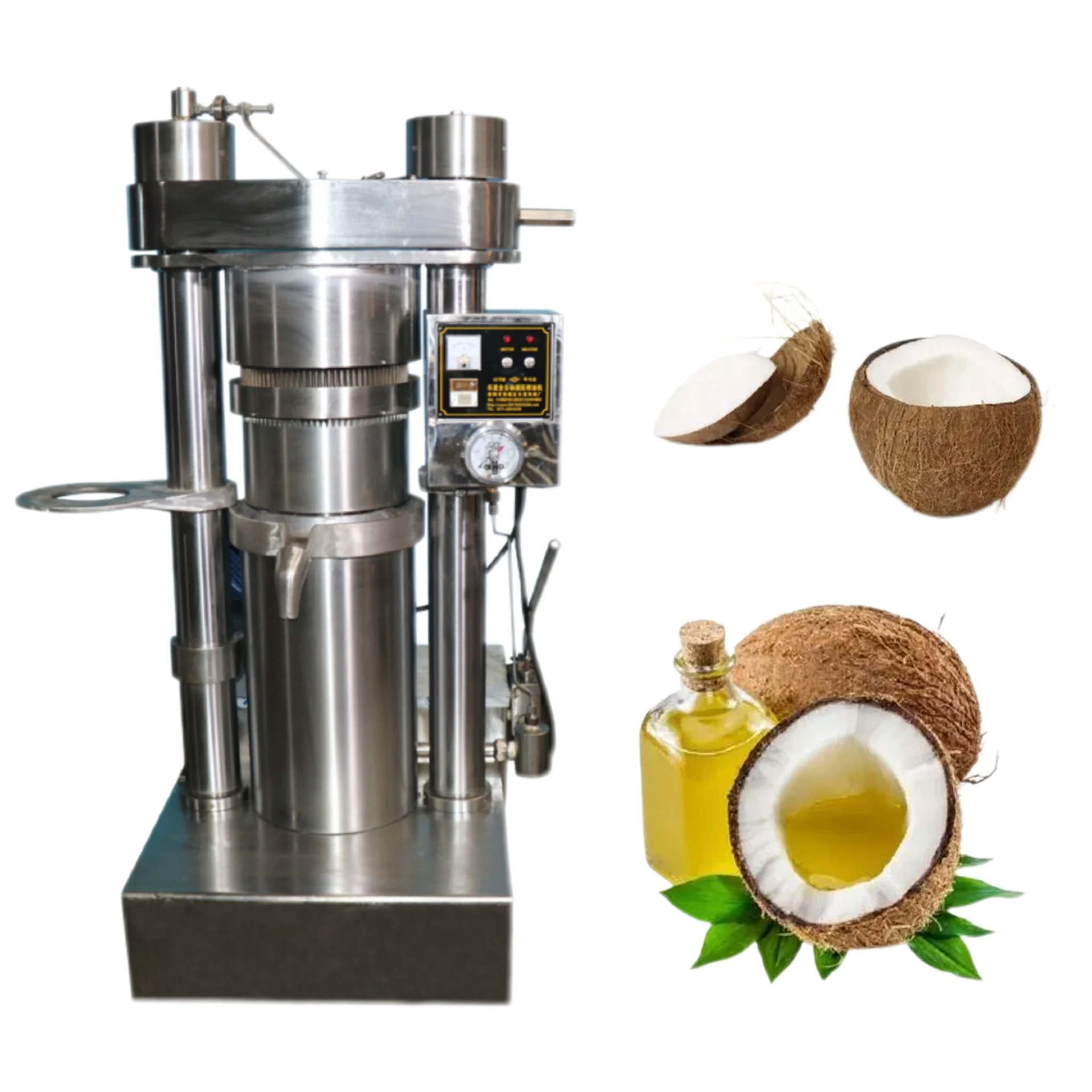 domestic hydraulic press machine for coconut oil making machine black soldier oil press machine