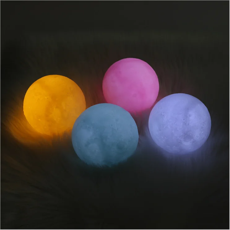 Moon LED Night Light 3D Print Moonlight Lamp 16 Colors Change USB Charge Touch Sensor Moon Lamp