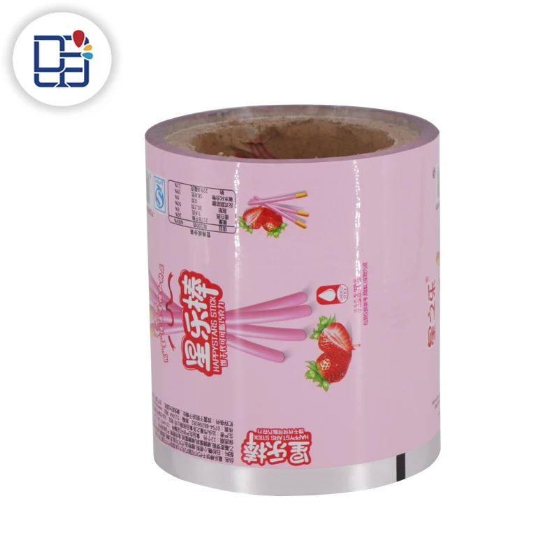 Custom Food Grade Copperplate Printing Potato Chips Roll Tube Food Cover Film Plastic Mylar Roll Film