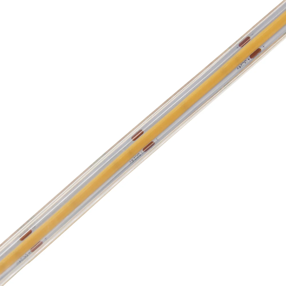 high density no led dot FOB led strip 24V 528 led/ flexible COB led strip light solderles connector for cob led strip single