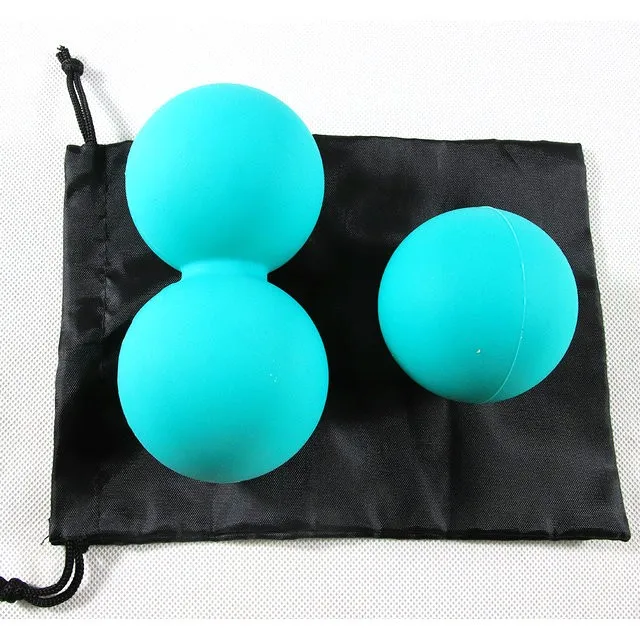 Deep tissue trigger point myofascial release Tool - Back  shoulder and foot muscle massage kit  rubber ball for enhanced grip