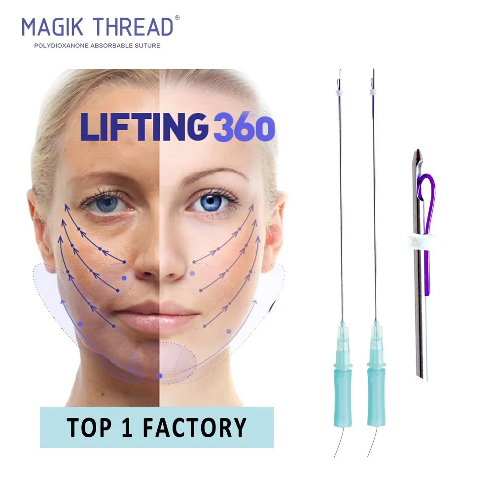 Magik Thread PDO CE Marked best collogen cog 4d L blunt hilos tensores cannula needle thread lifting pdo threads cog suture