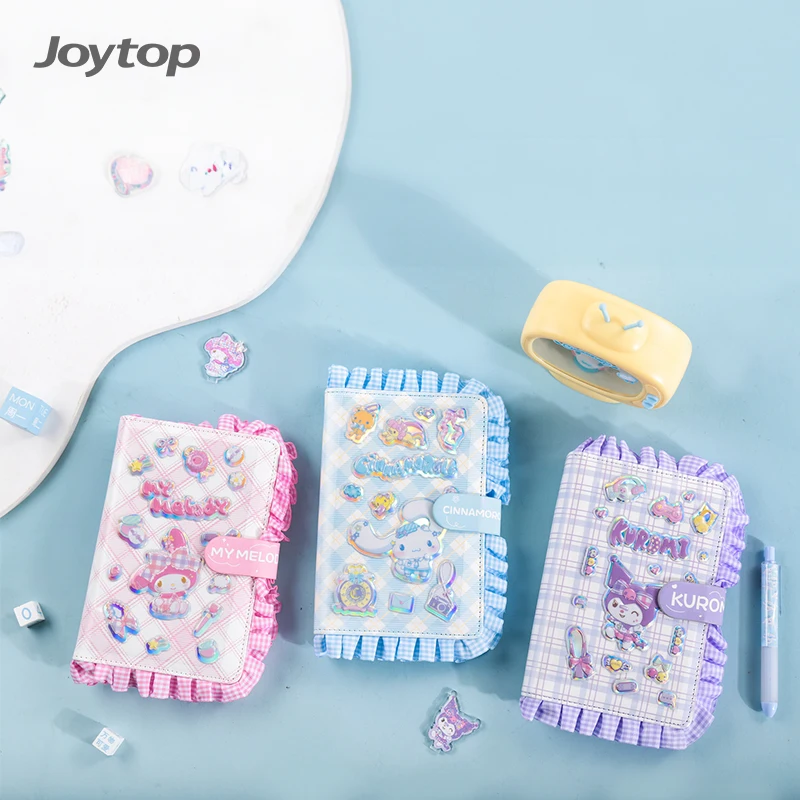 Joytop SR  000324 Wholesale Sanrio A5 Budget Binder with cute stickers gird inner pages loose leaf notebook journal stationary