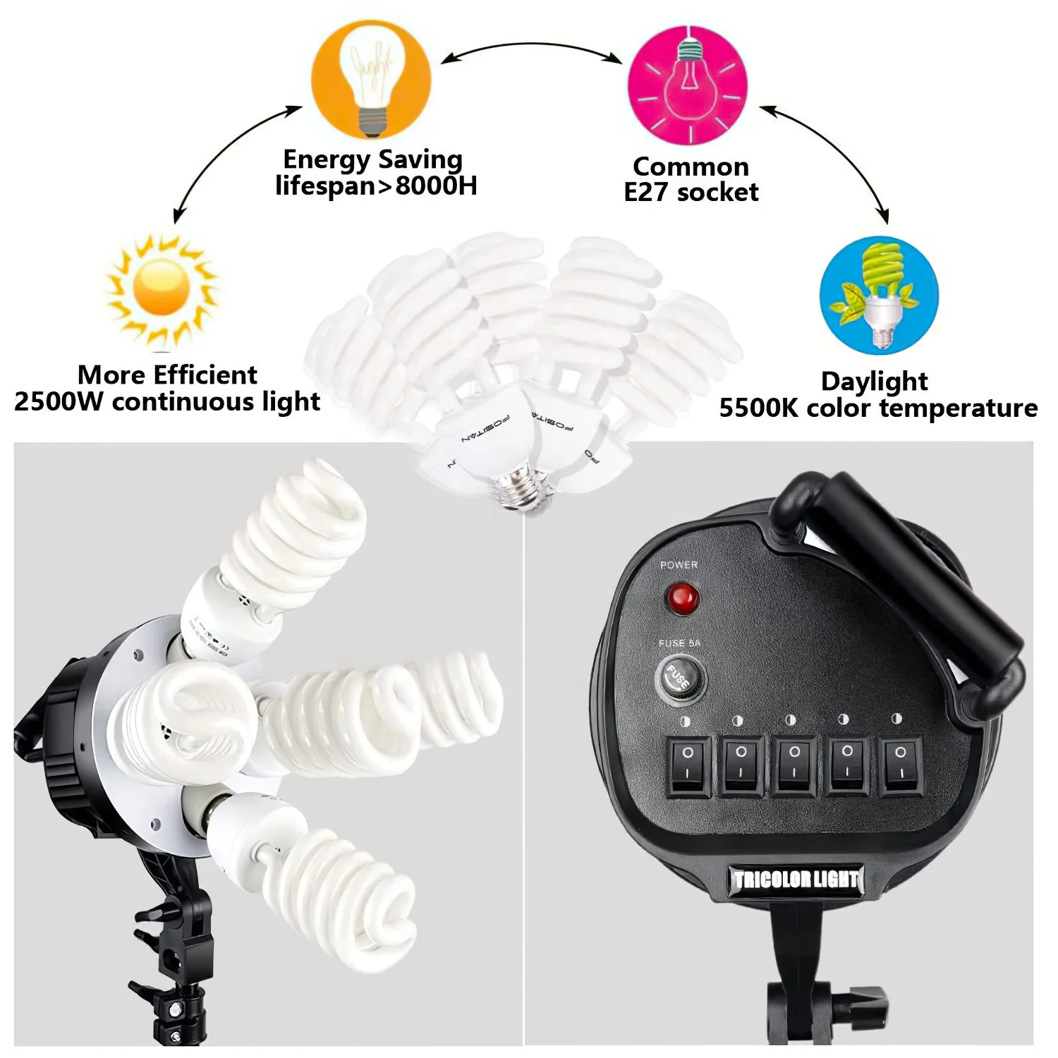 Travor LS3000 фотостудия непрерывная Мягкая коробка лампа Осветительная набор зонтик софтбокс для фото