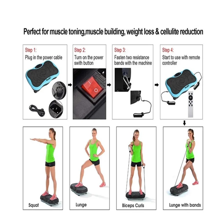 Trending Exercise Products 2024 Crazy Shake Fit Massage Mini Vibration Plate Portable Household Weight Loss Vibration Machine