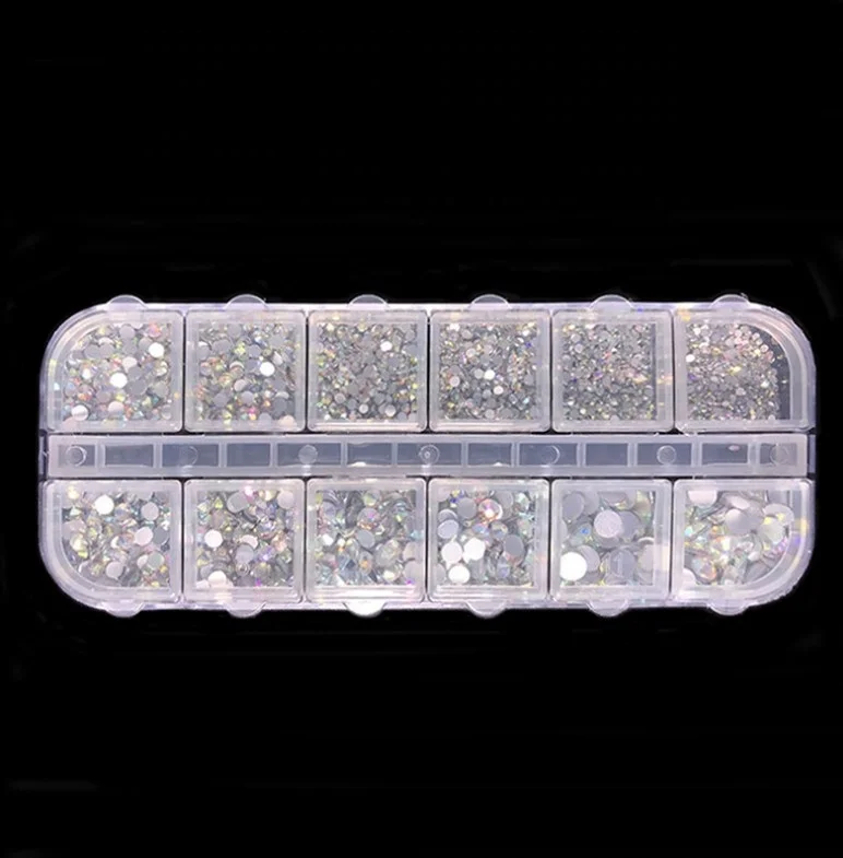 
K9 high quality nail art rhinestones bling round flat back diamond for nail art designs 