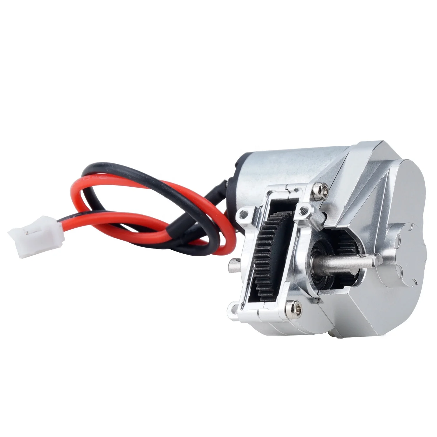 XJL RC Gearbox Metal with 540 Motor 55T for Axial SCX24 Bronco Gladiator Deadbolt C10 Upgrades Parts 1/24 RC Crawler