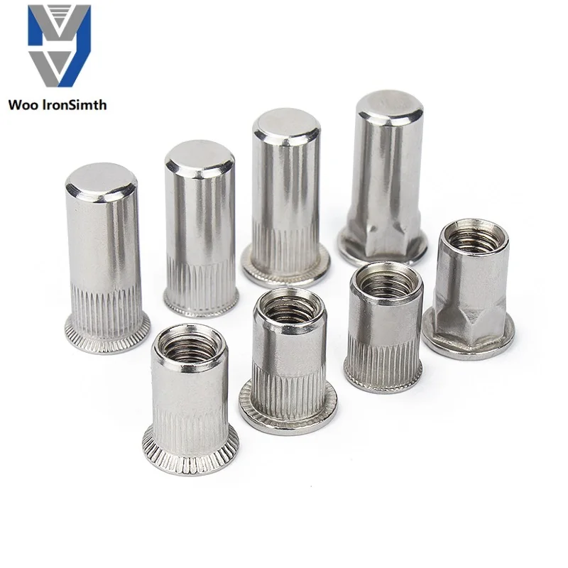 Factory custom polishing stainless steel rivet nuts China Manufacturing thread stainless steel rivet nuts (1600187991179)